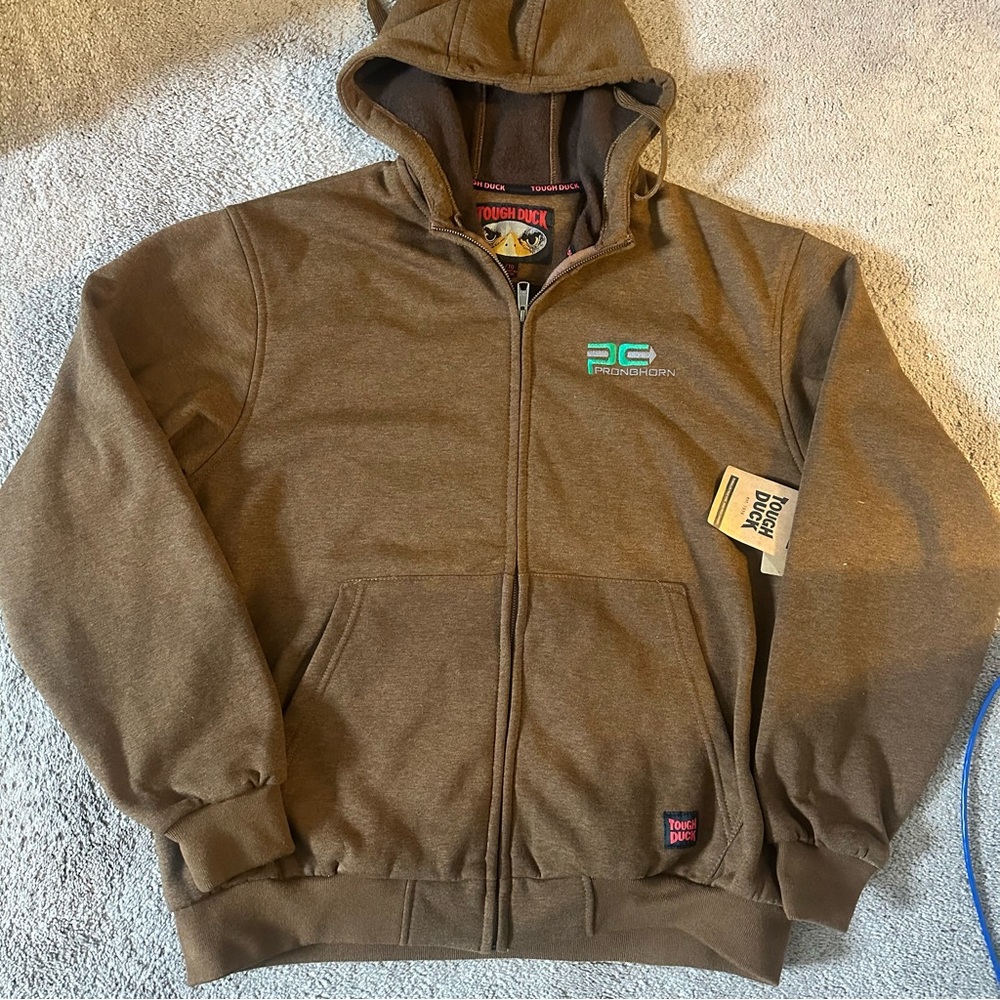 Tough Duck Brown Hooded Sweatshirt BNWT, Size XL